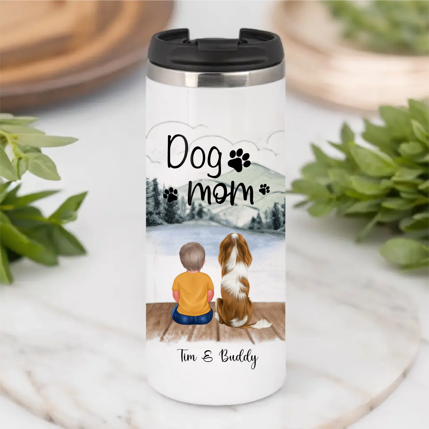 Baby/Kind mit Haustier Tasse / Thermobecher
