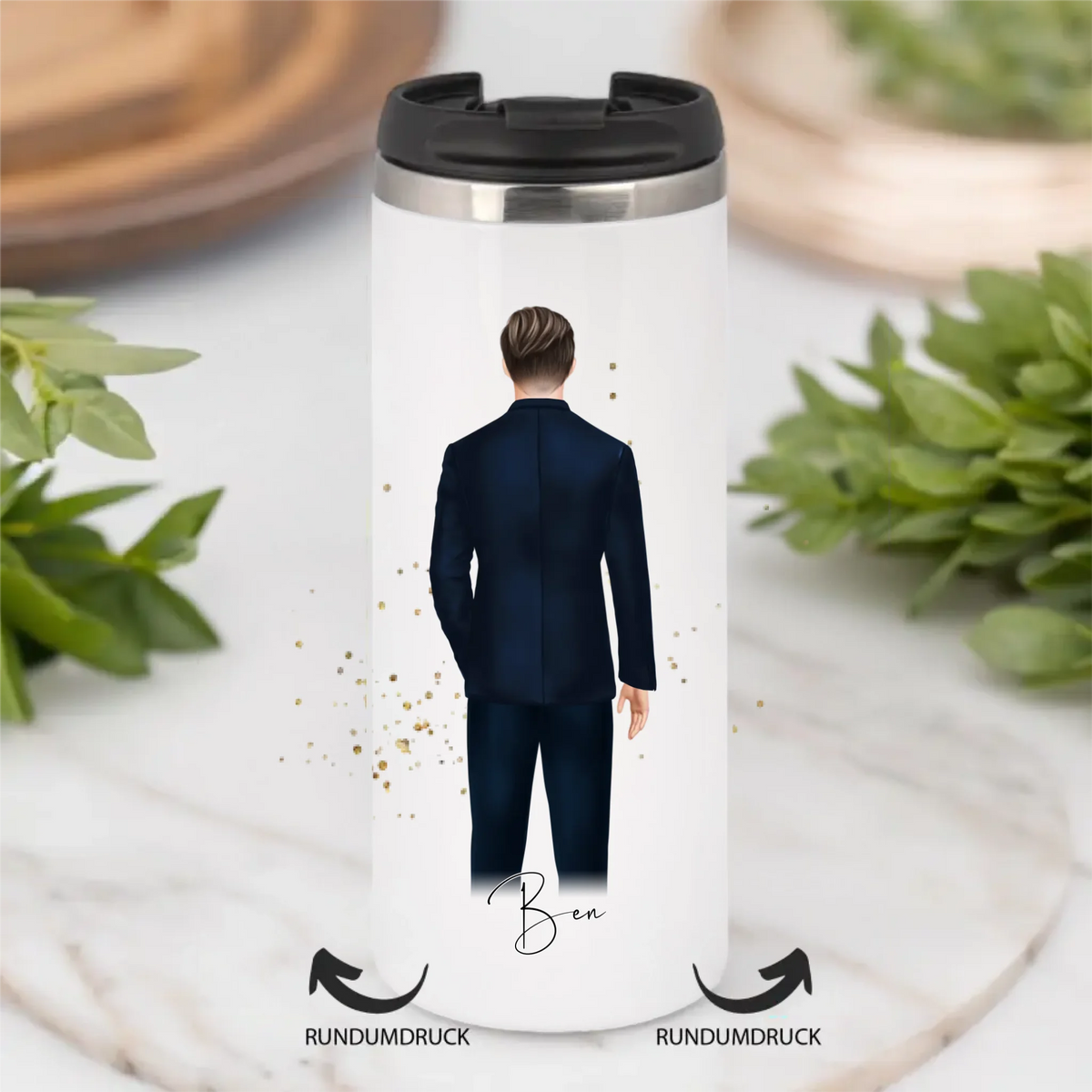 Mann mit Anzug Tasse / Thermobecher