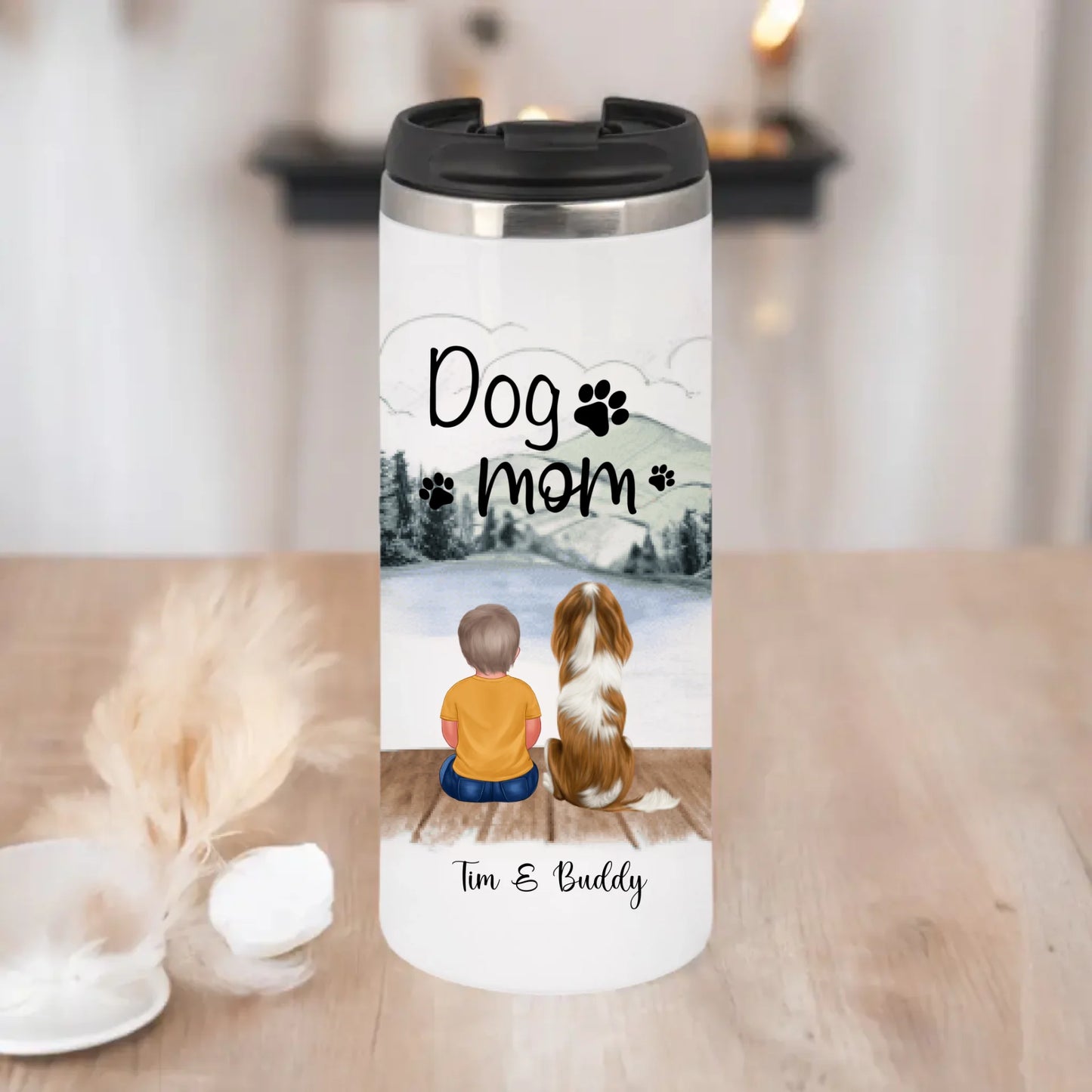 Baby/Kind mit Haustier Tasse / Thermobecher