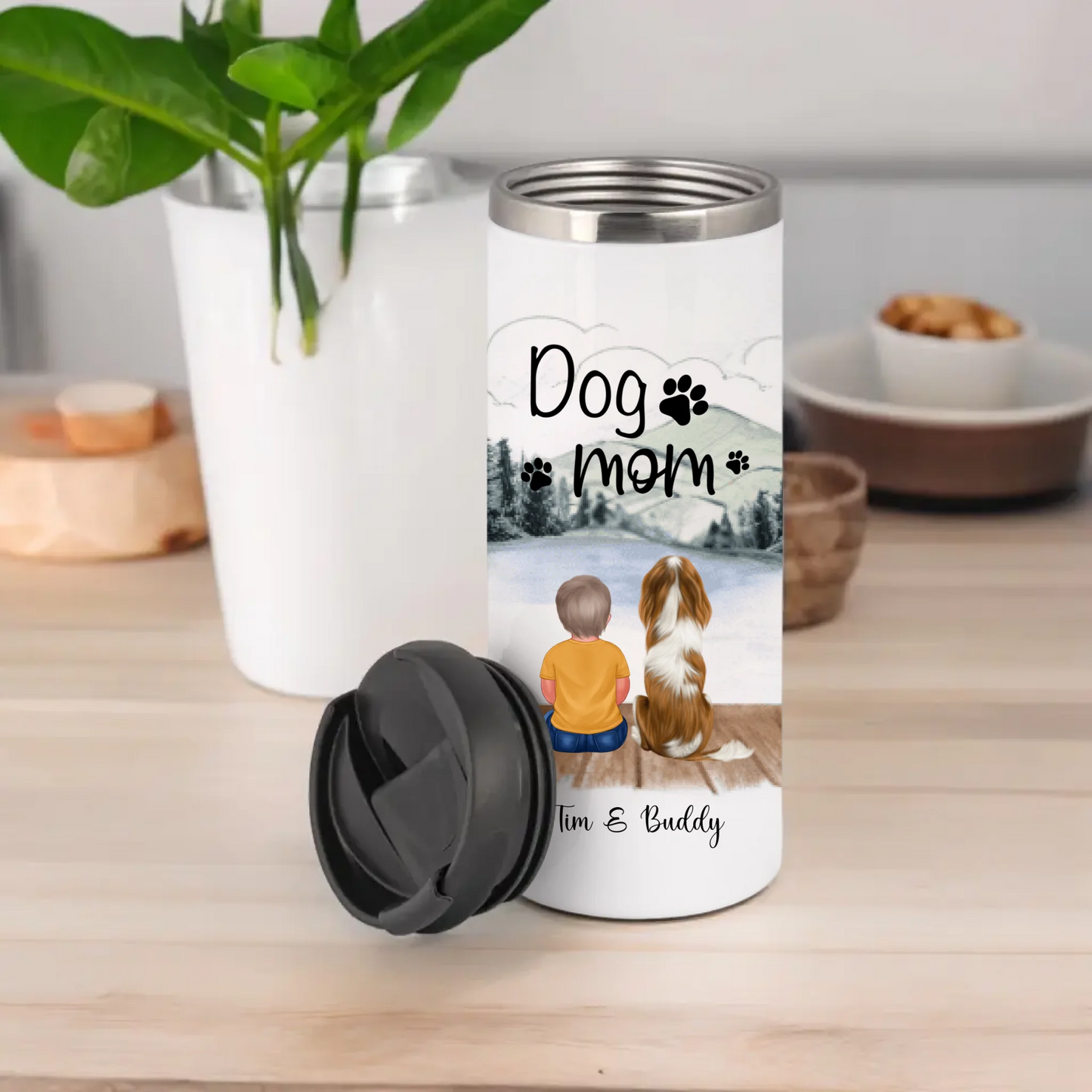 Baby/Kind mit Haustier Tasse / Thermobecher