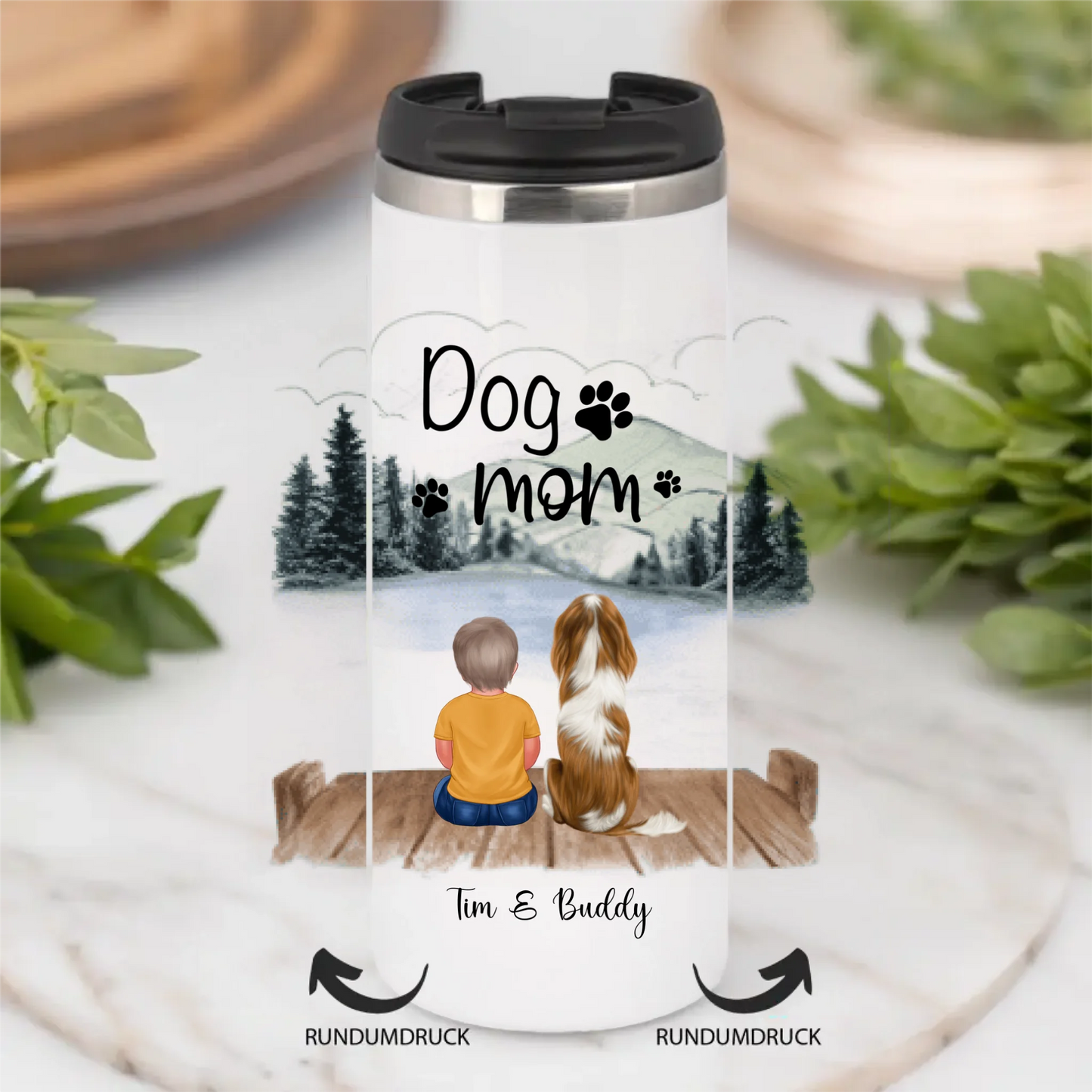 Baby/Kind mit Haustier Tasse / Thermobecher