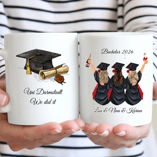 3 Freundinnen Abschluss Tasse / Thermobecher