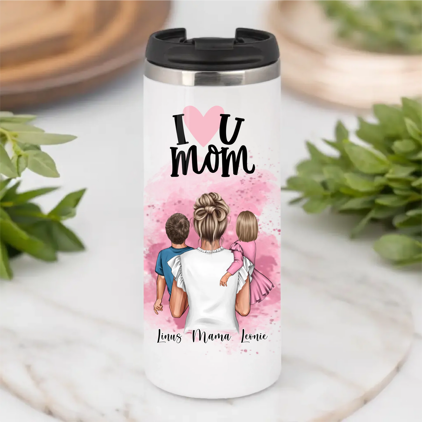 Mama & 1-2 Kinder Tasse / Thermobecher