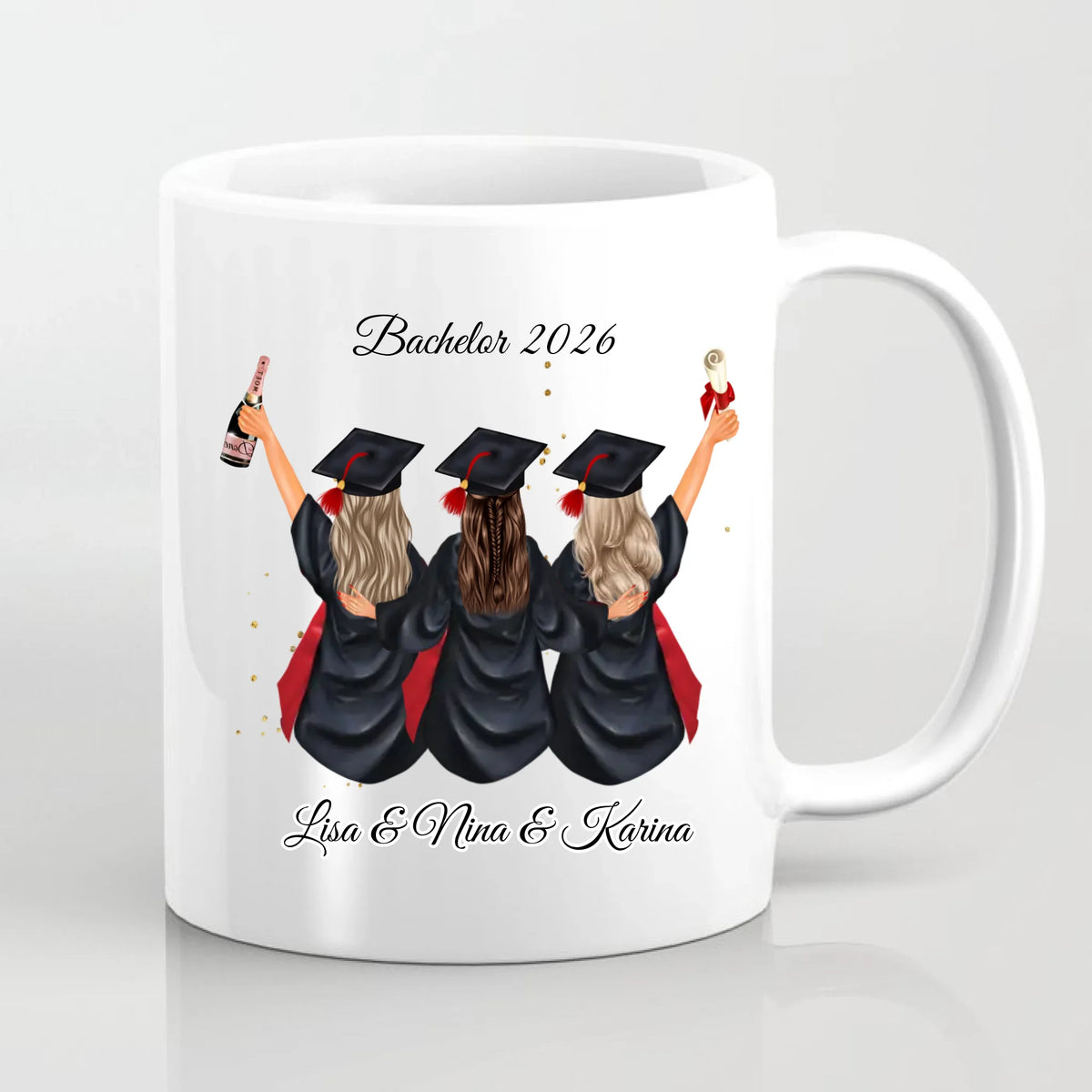 3 Freundinnen Abschluss Tasse / Thermobecher