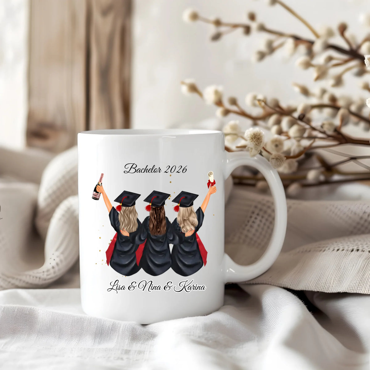3 Freundinnen Abschluss Tasse / Thermobecher