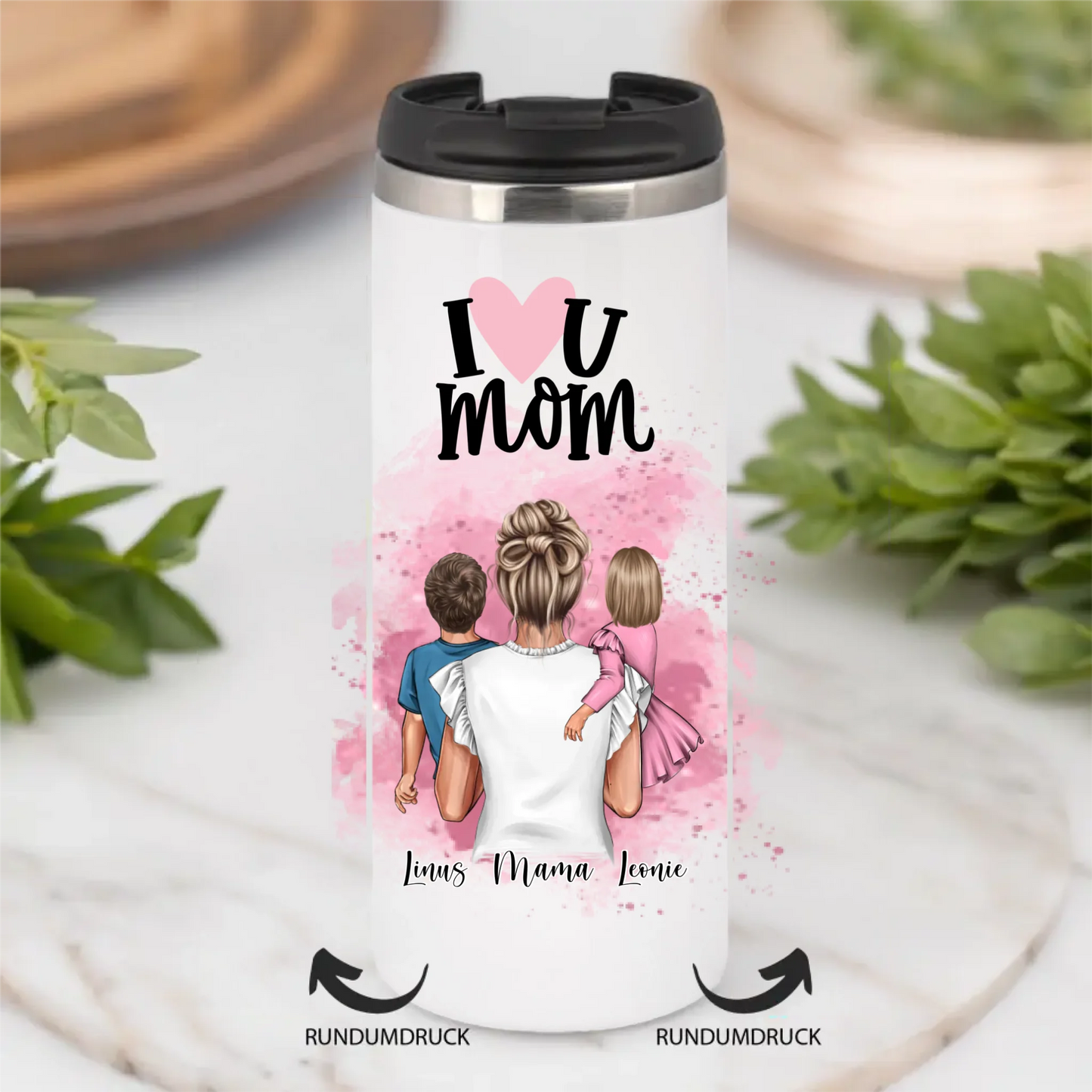 Mama & 1-2 Kinder Tasse / Thermobecher