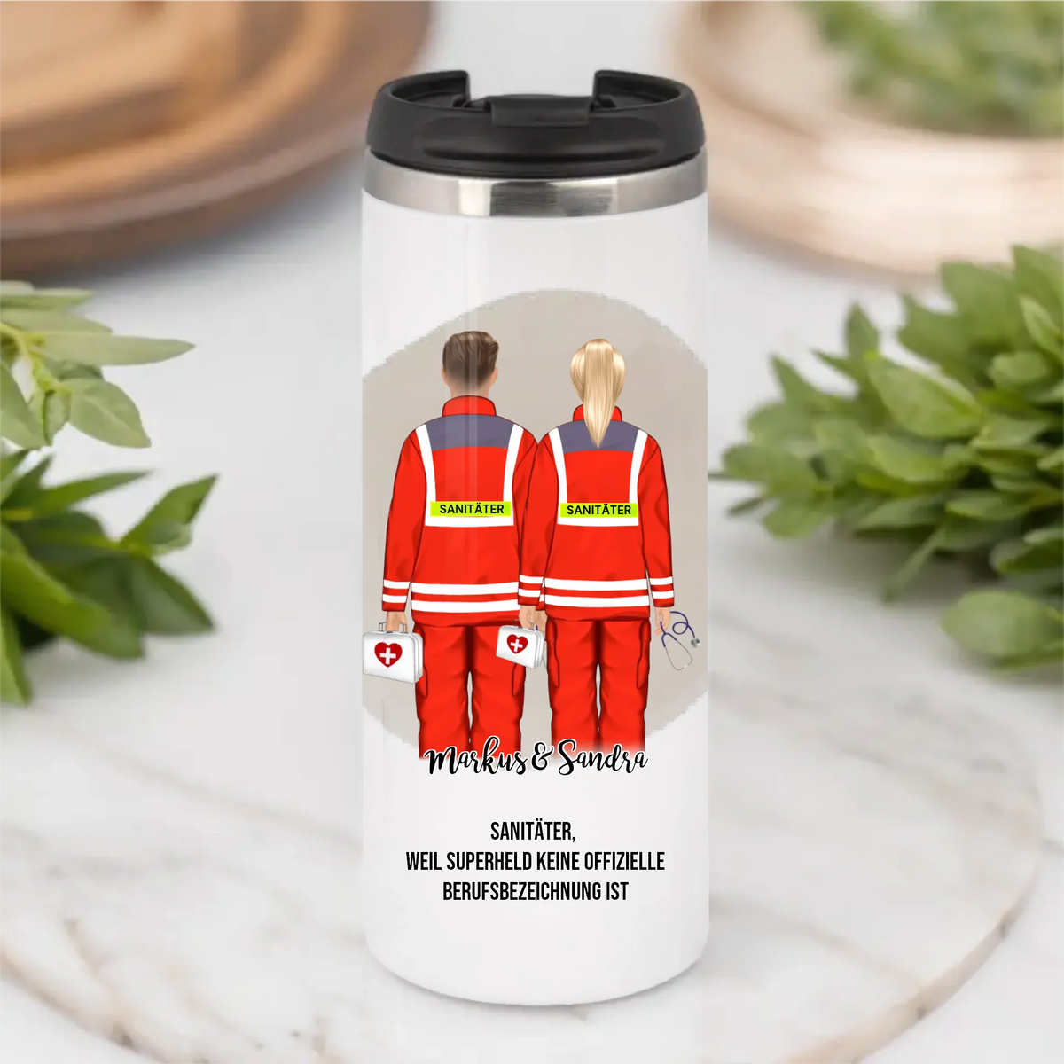 1-2 Sanitäter Tasse / Thermobecher