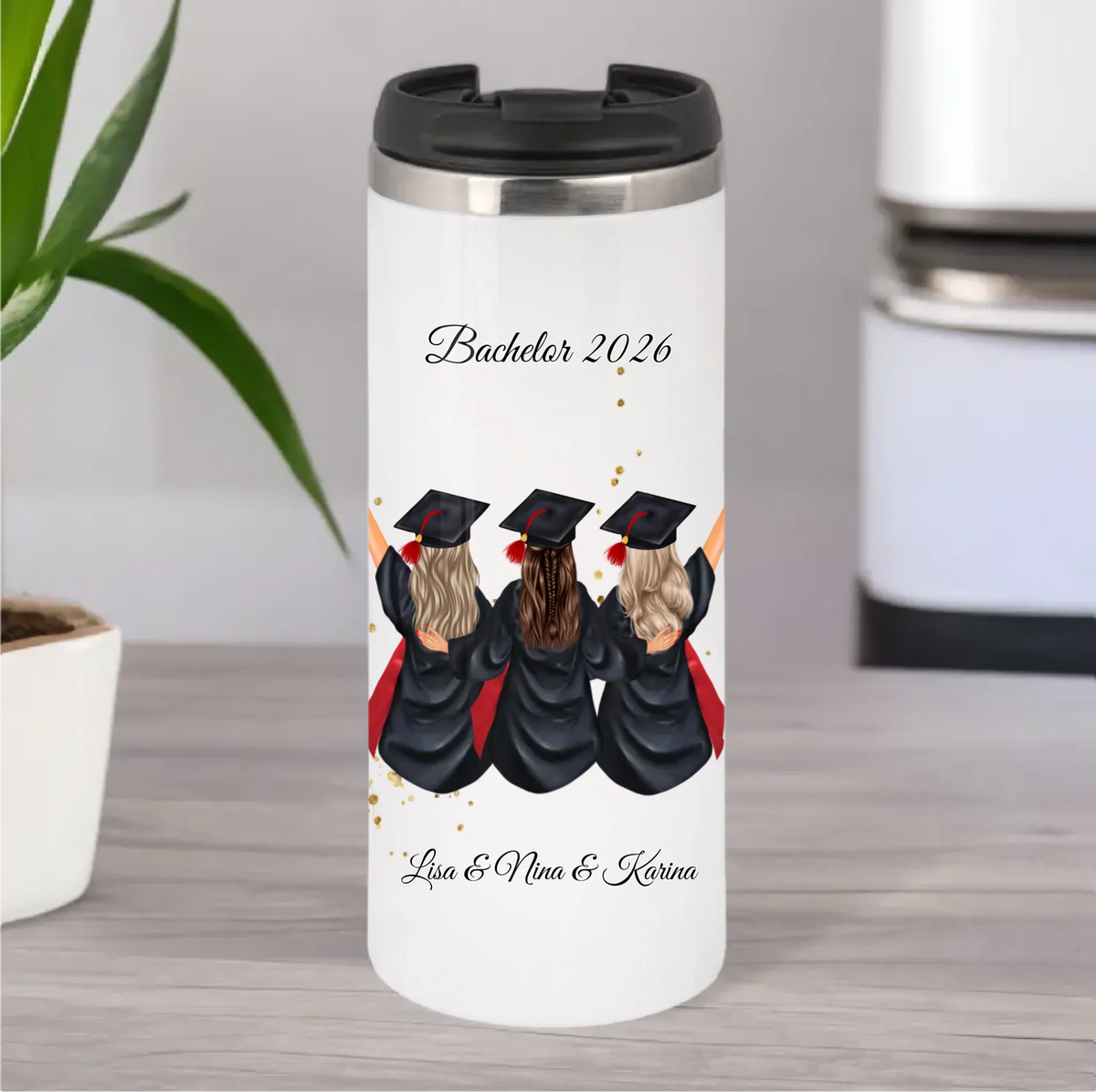 3 Freundinnen Abschluss Tasse / Thermobecher