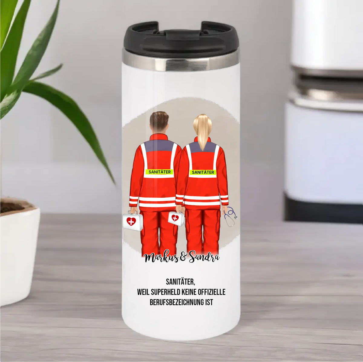 1-2 Sanitäter Tasse / Thermobecher
