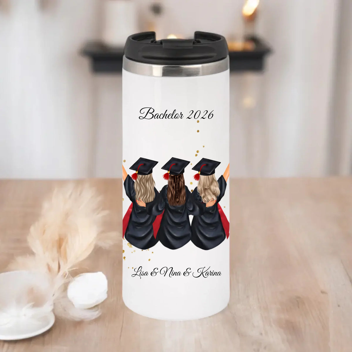 3 Freundinnen Abschluss Tasse / Thermobecher