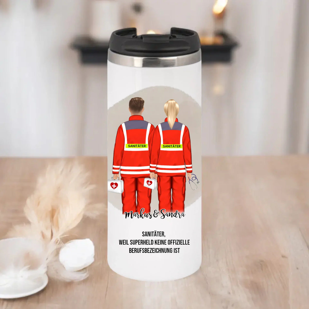 1-2 Sanitäter Tasse / Thermobecher