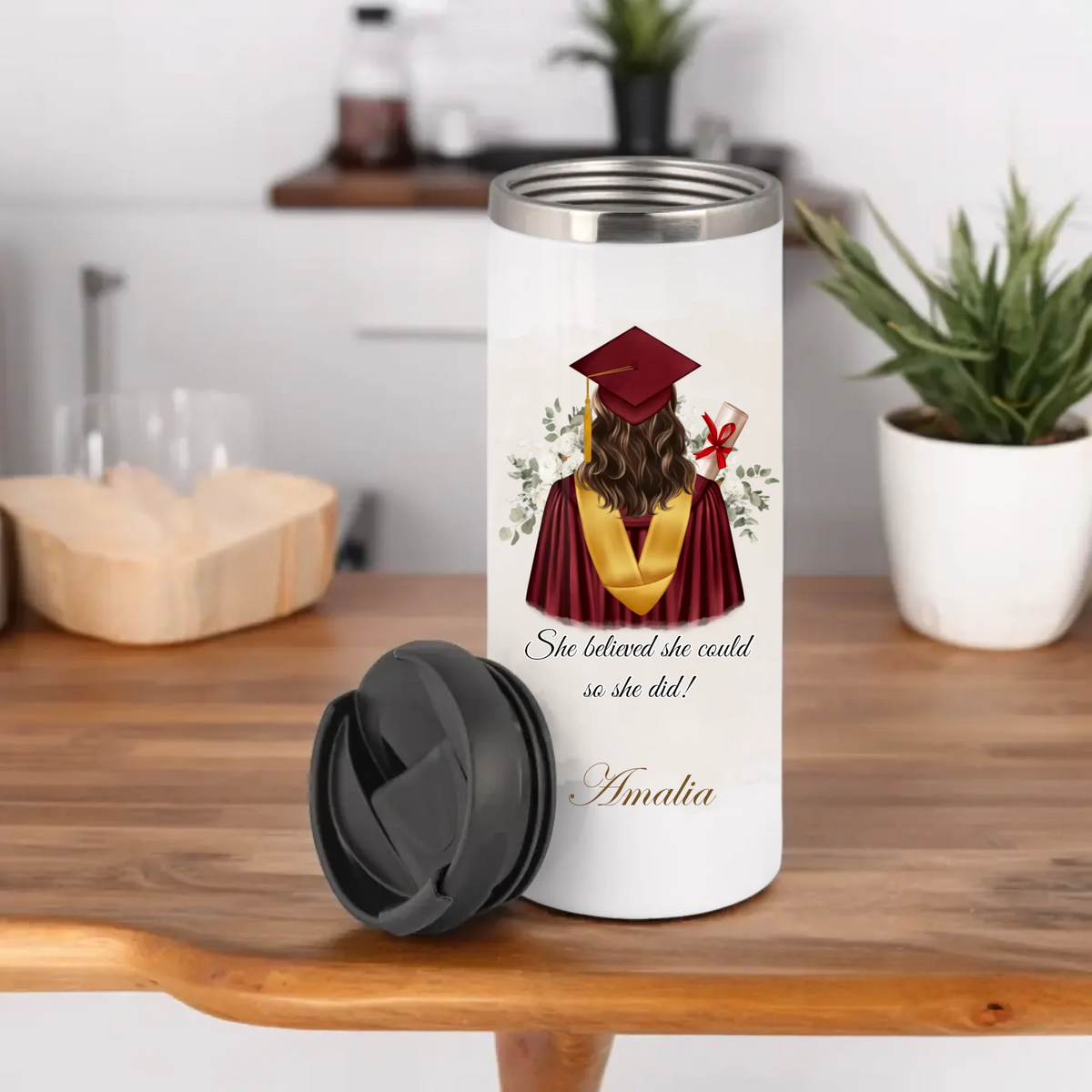Abschluss Tasse / Thermobecher (Mann & Frau)