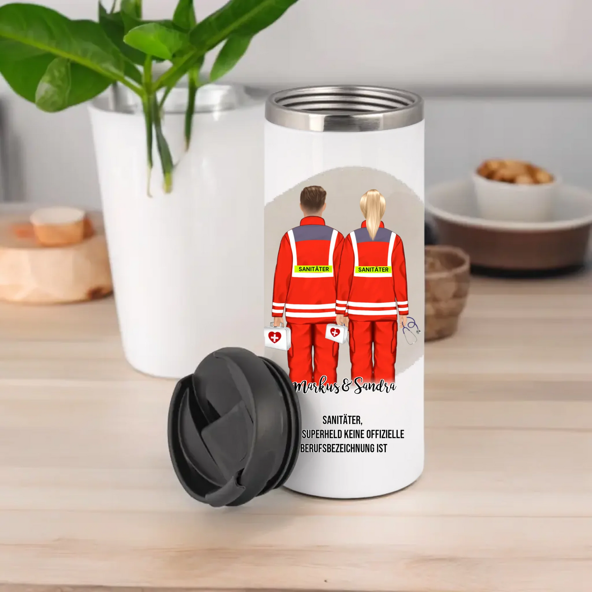 1-2 Sanitäter Tasse / Thermobecher