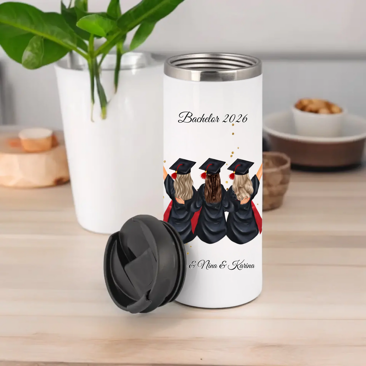 3 Freundinnen Abschluss Tasse / Thermobecher