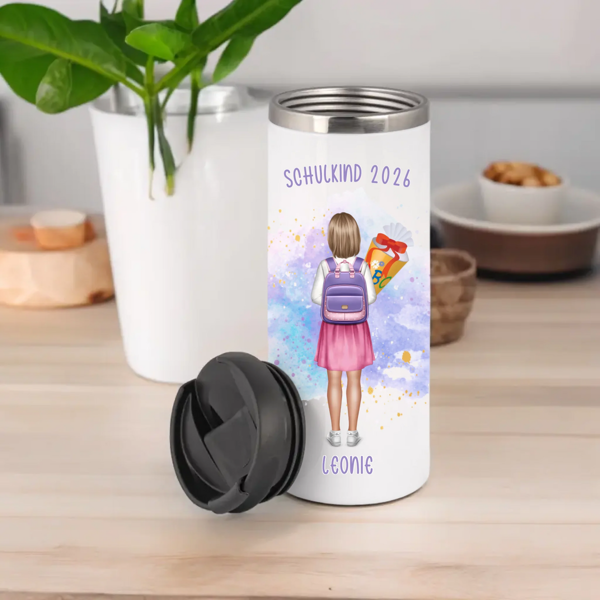1-2 Kinder (Junge & Mädchen) Schulkind Tasse / Thermobecher