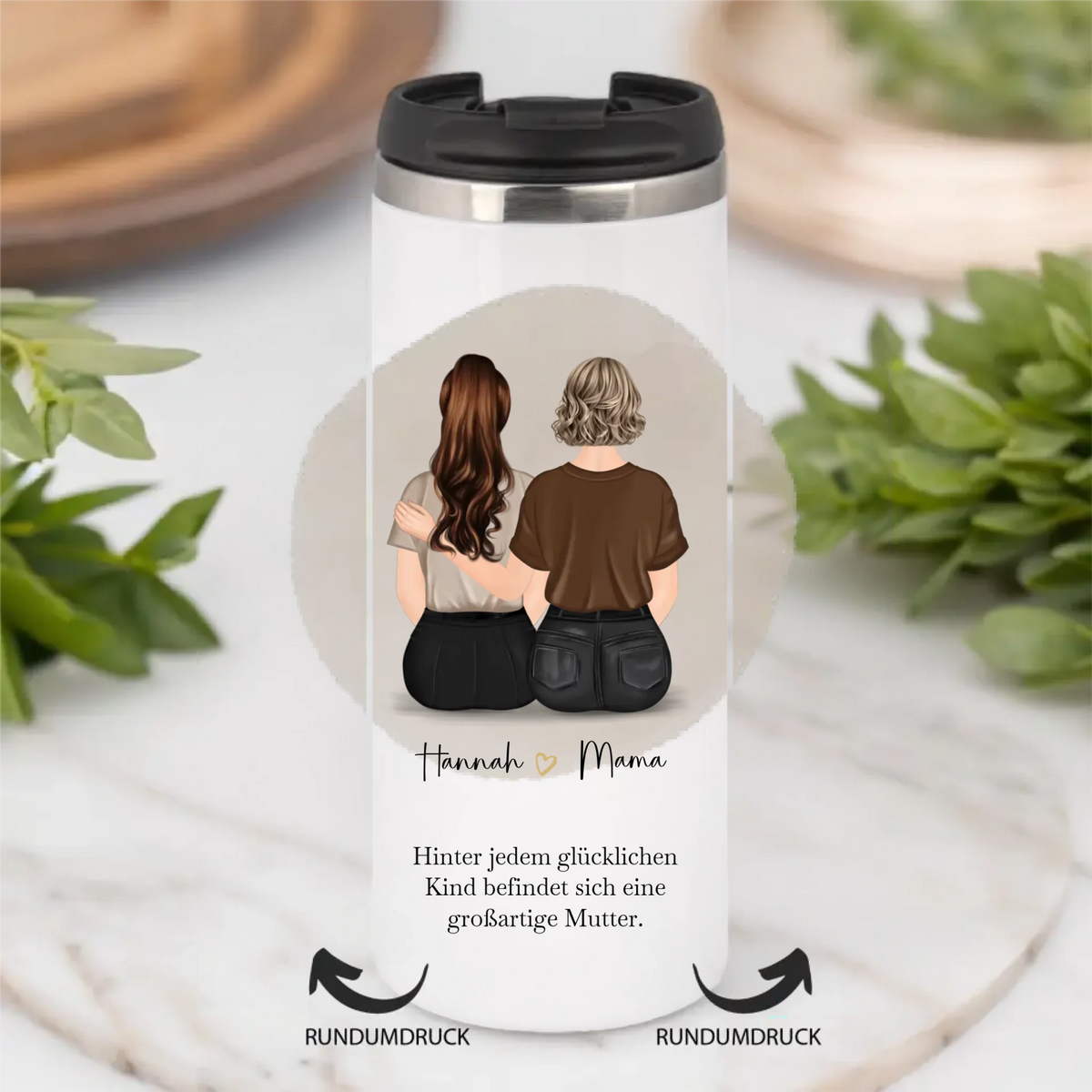 Mutter & 1-2 Töchter Tasse / Thermobecher