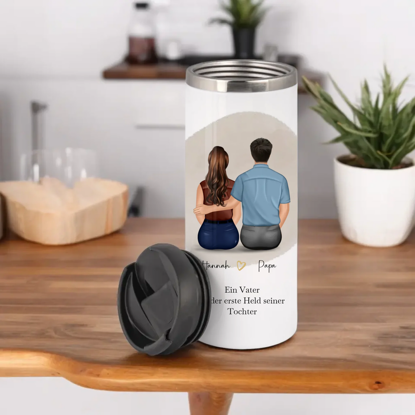 Vater & 1-2 Töchter Tasse / Thermobecher