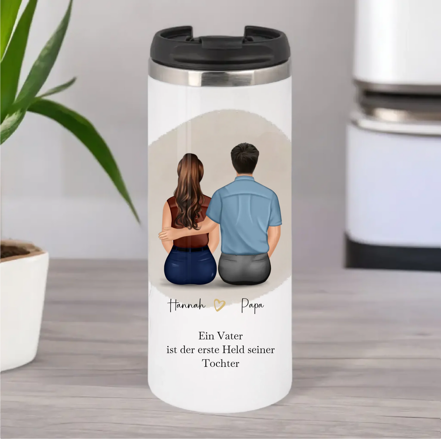 Vater & 1-2 Töchter Tasse / Thermobecher