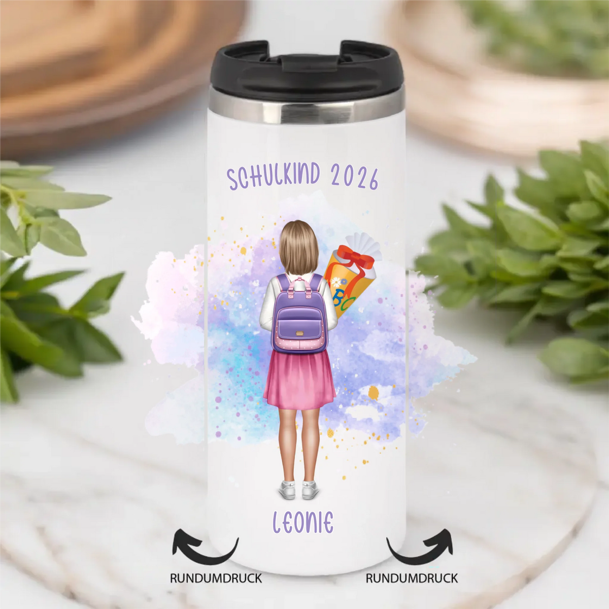 1-2 Kinder (Junge & Mädchen) Schulkind Tasse / Thermobecher