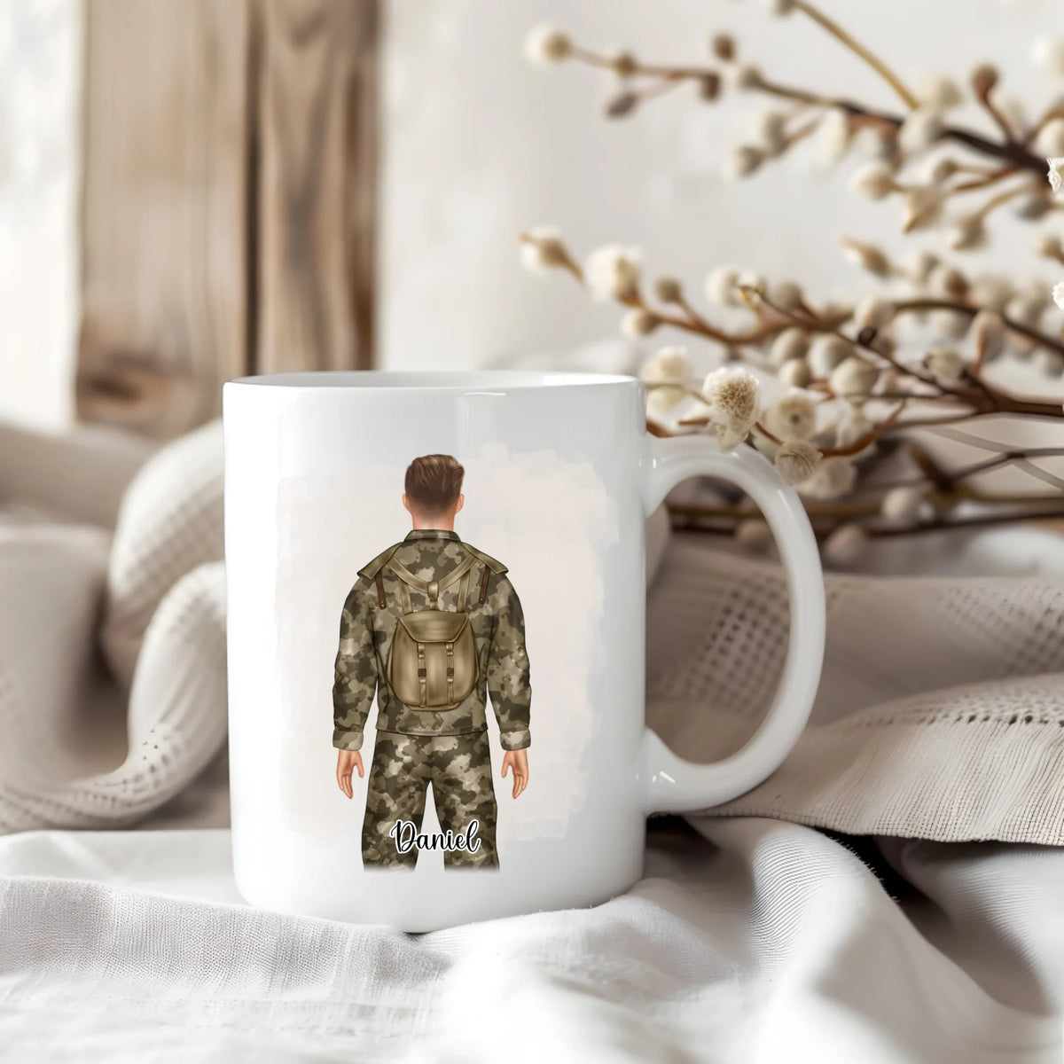 1-2 Personen Soldat, Bundeswehr Tasse / Thermobecher (Mann & Frau)