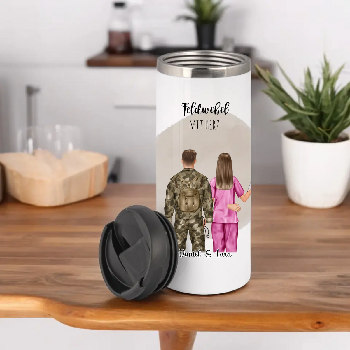Soldat/in & Krankenschwester Tasse / Thermobecher