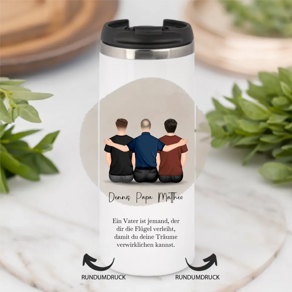 Vater & 1-2 Söhne Tasse / Thermobecher