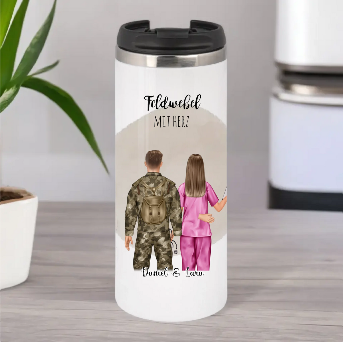 Soldat/in & Krankenschwester Tasse / Thermobecher