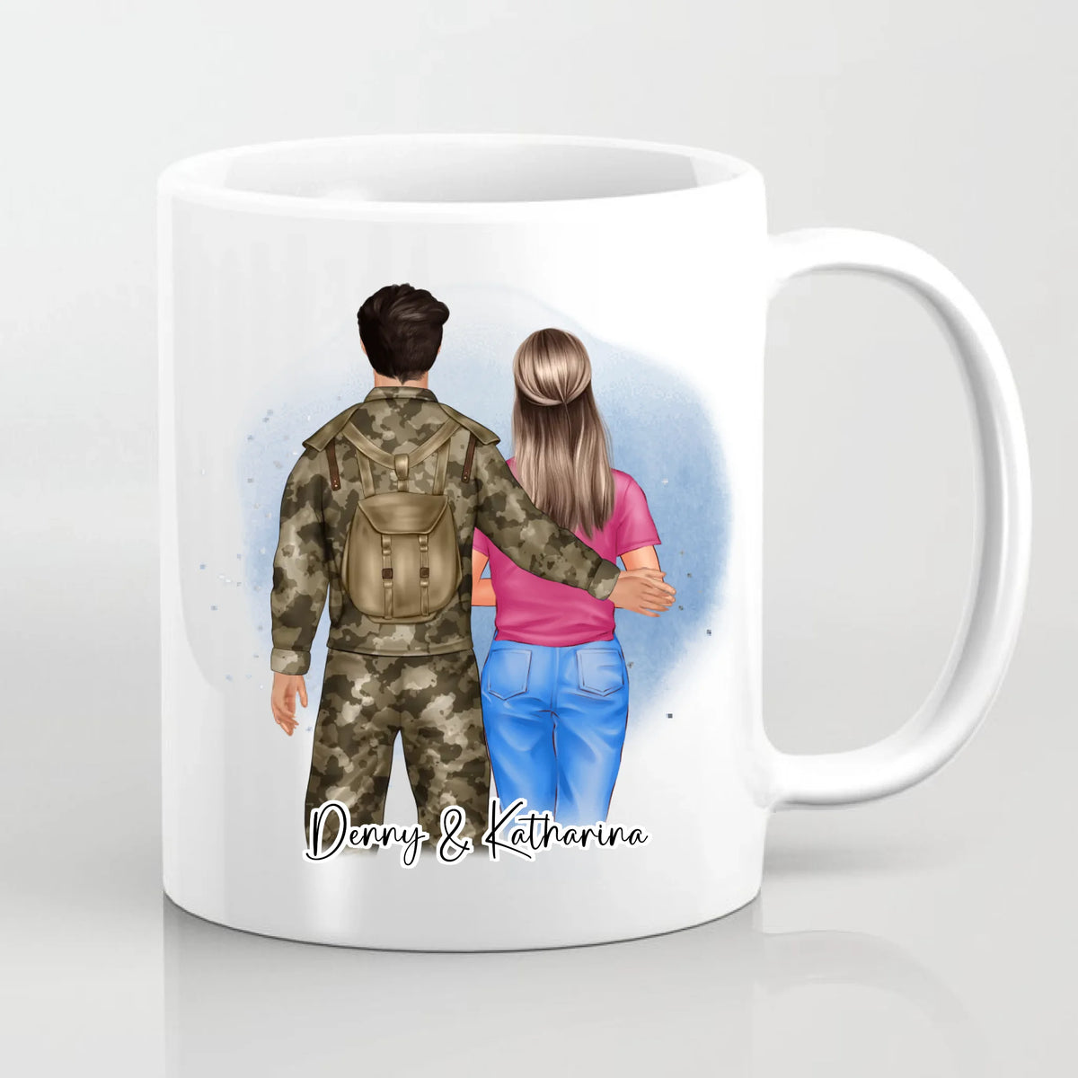 Soldat/in & Frau + 1-2 Kinder Tasse / Thermobecher
