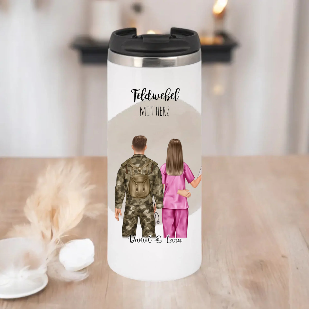 Soldat/in & Krankenschwester Tasse / Thermobecher