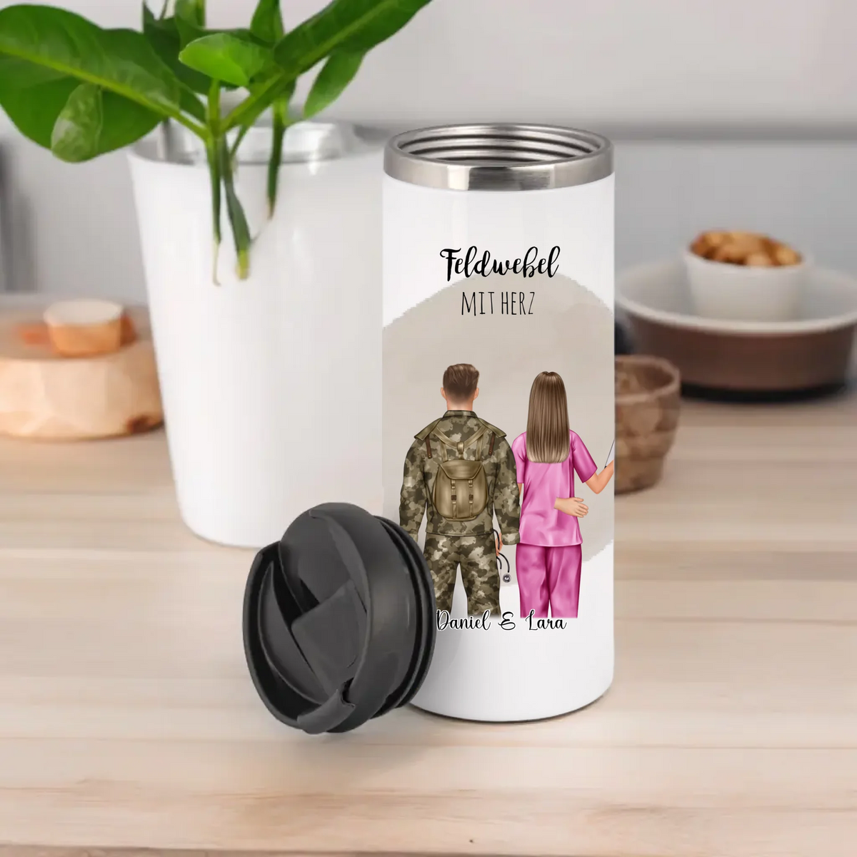 Soldat/in & Krankenschwester Tasse / Thermobecher