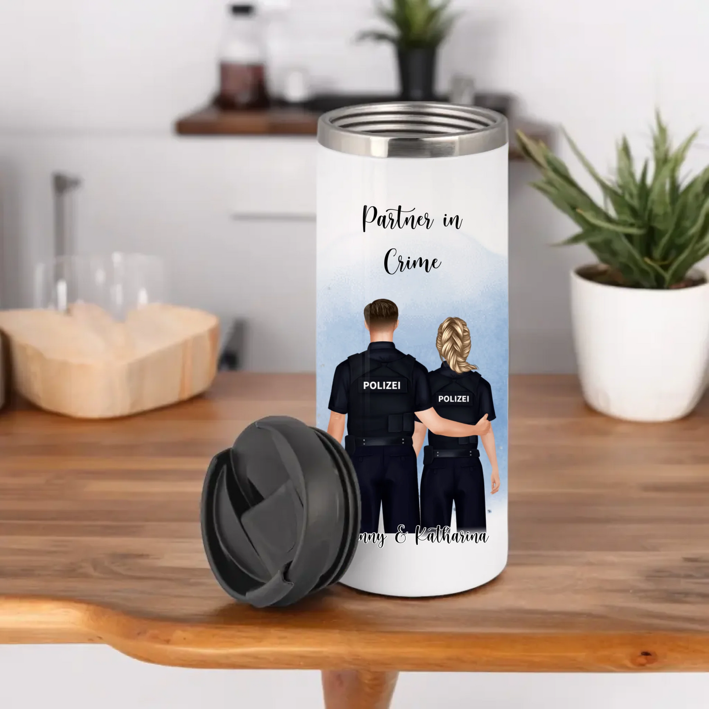 Polizist & Polizistin Tasse / Thermobecher