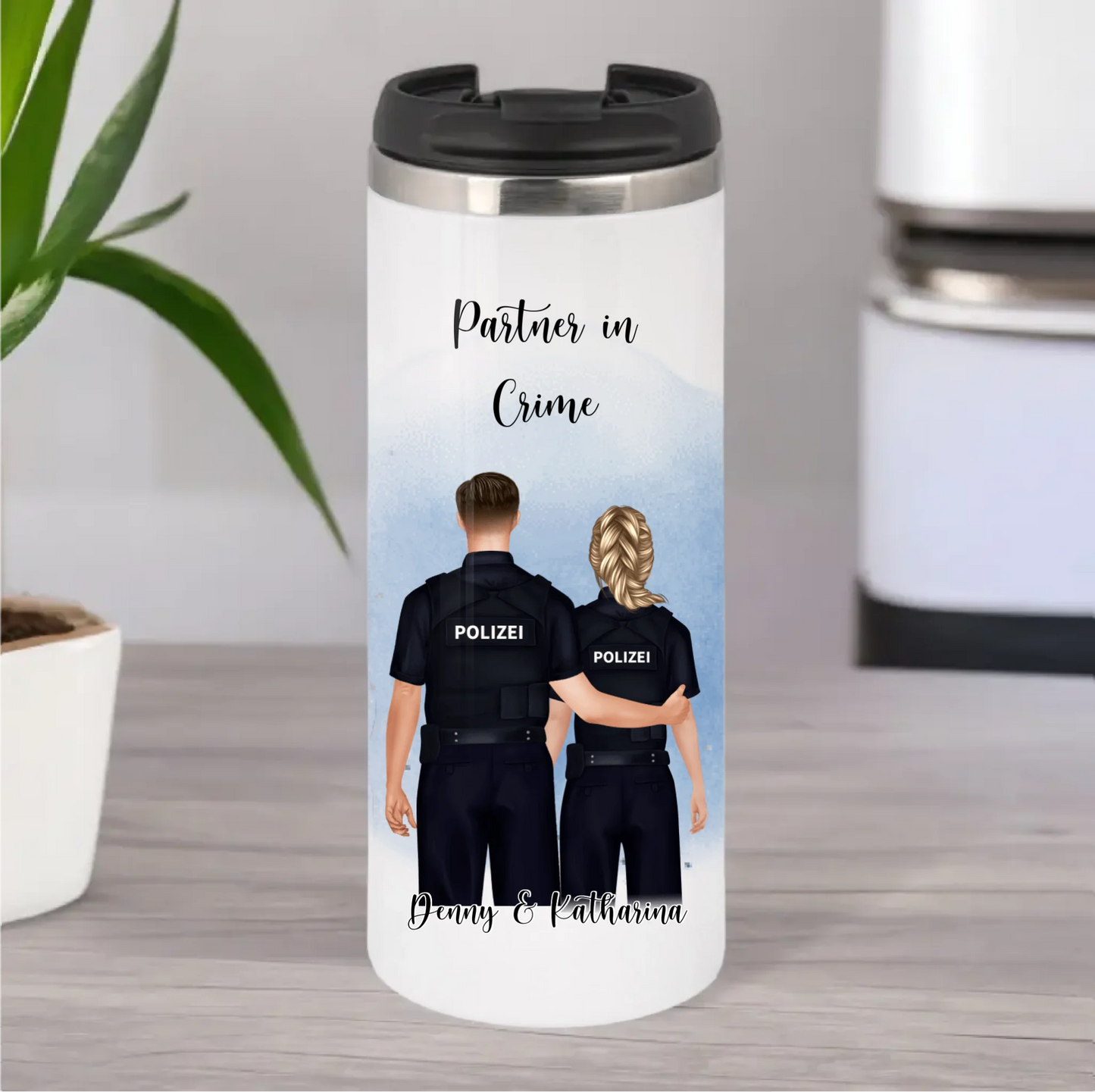 Polizist & Polizistin Tasse / Thermobecher