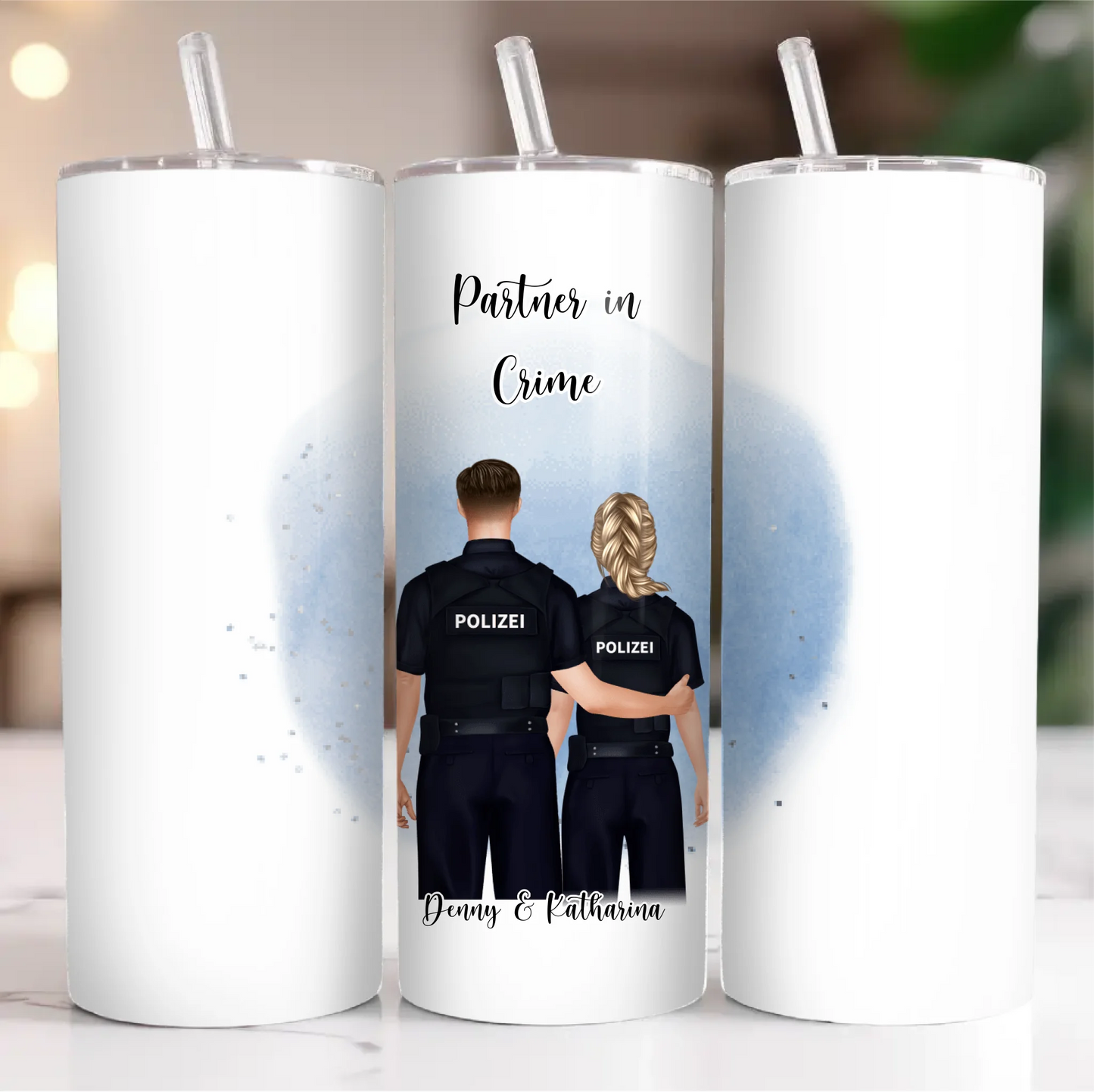 Polizist & Polizistin Tasse / Thermobecher