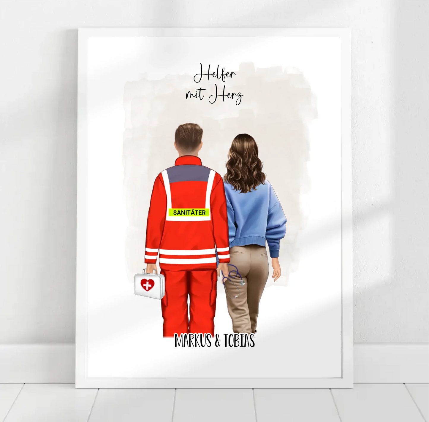 Sanitäter & Frau/Mann Poster