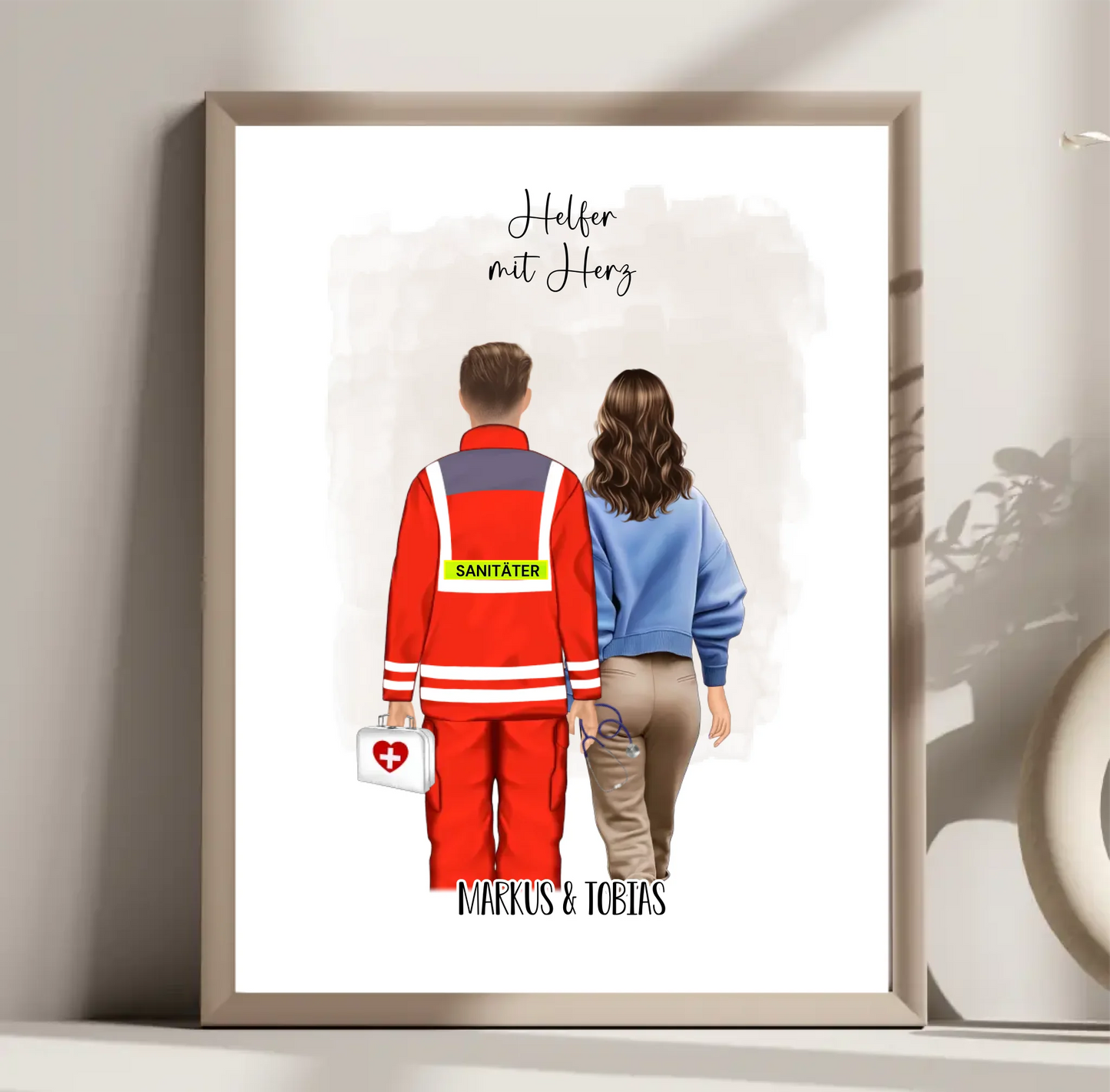 Sanitäter & Frau/Mann Poster
