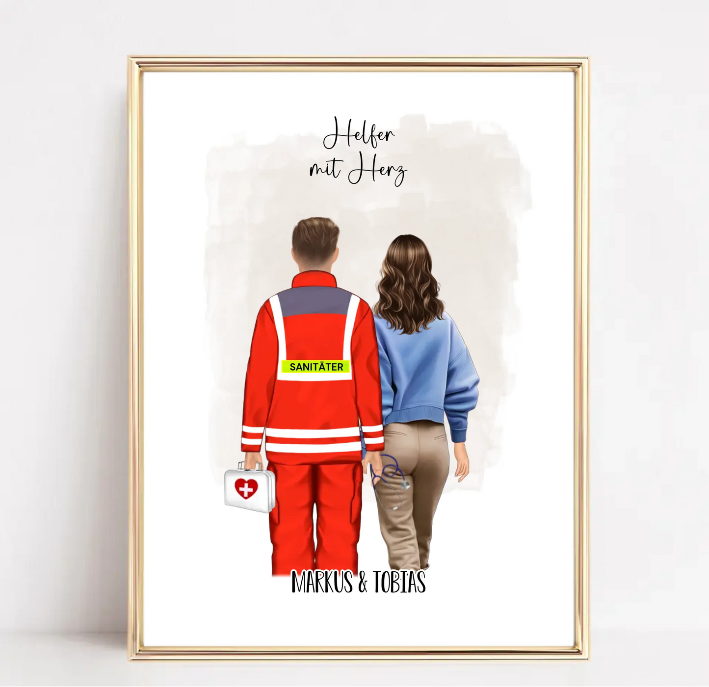 Sanitäter & Frau/Mann Poster