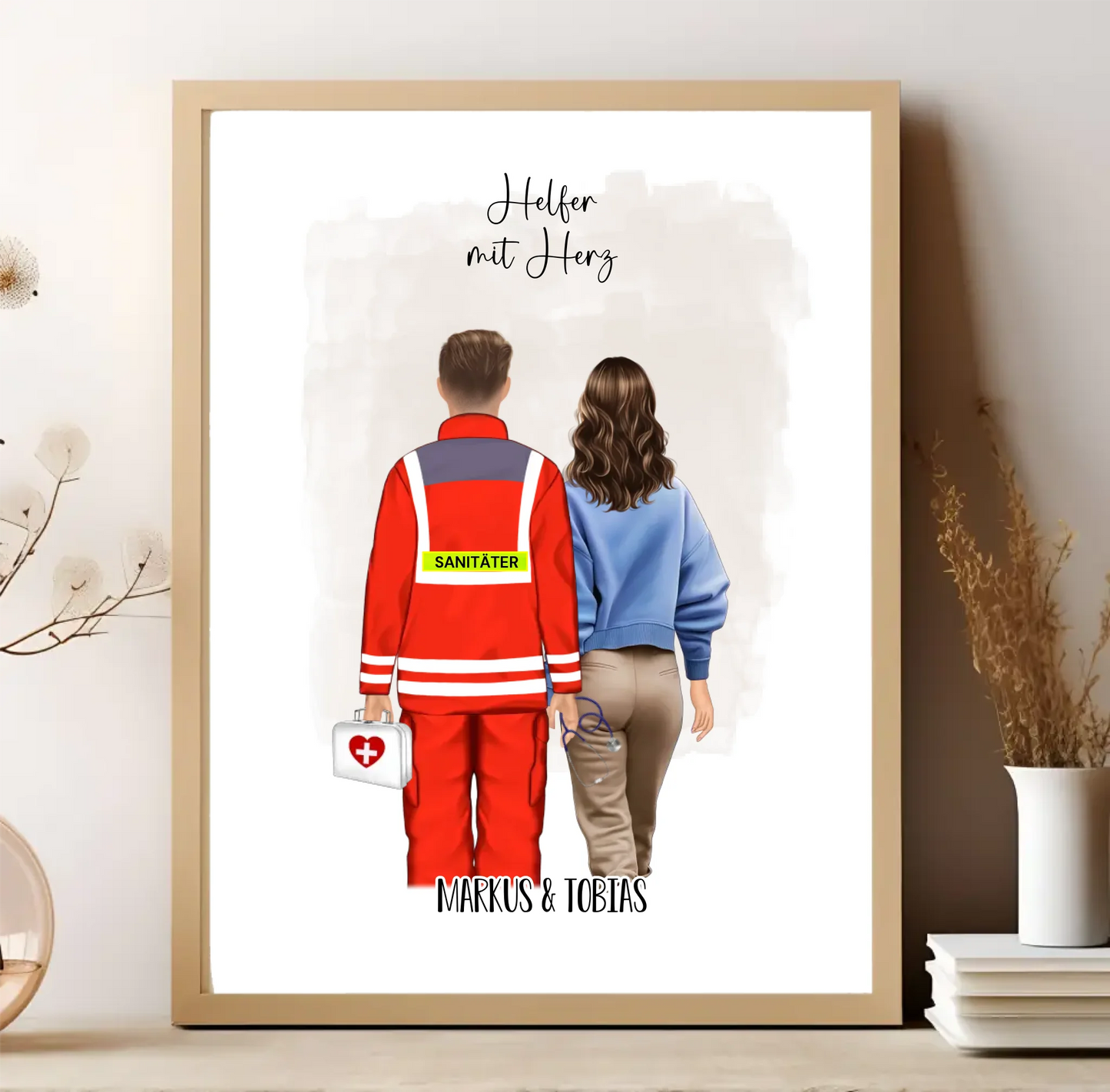 Sanitäter & Frau/Mann Poster