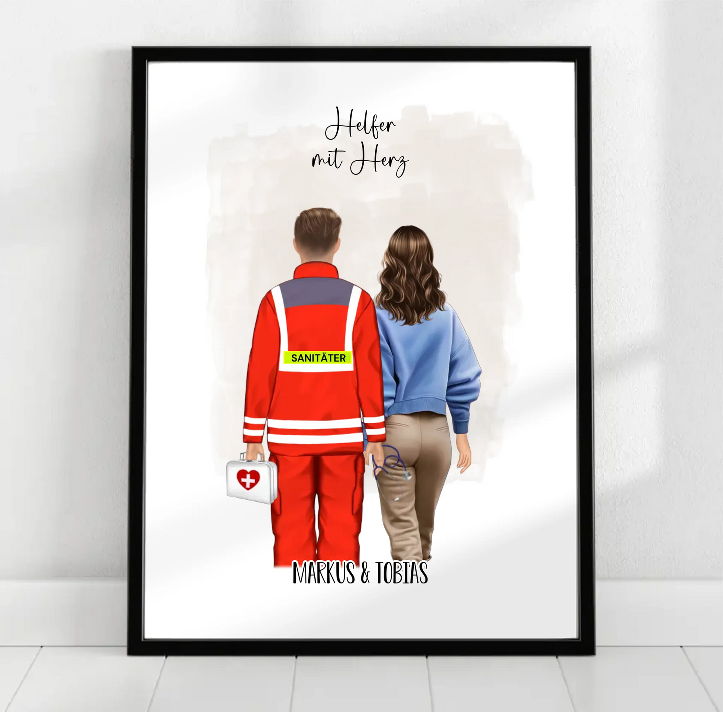Sanitäter & Frau/Mann Poster