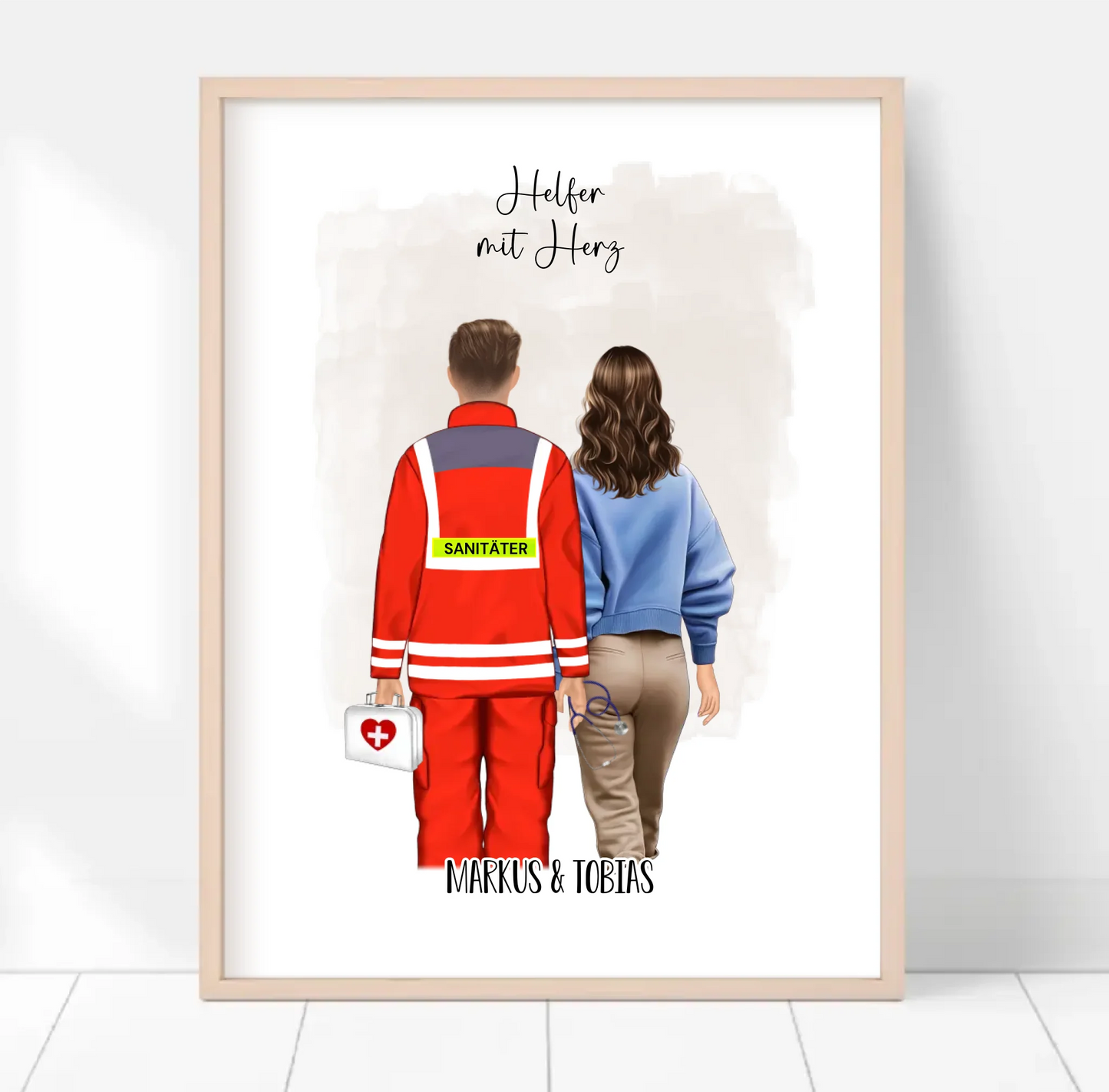Sanitäter & Frau/Mann Poster