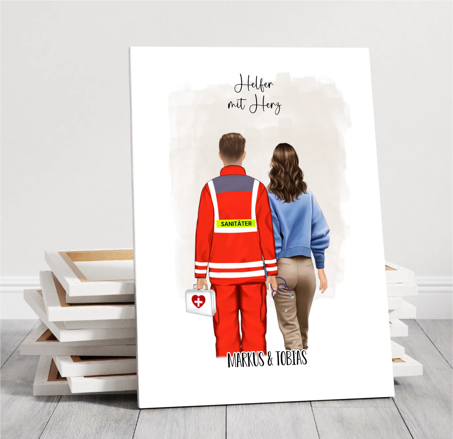 Sanitäter & Frau/Mann Poster