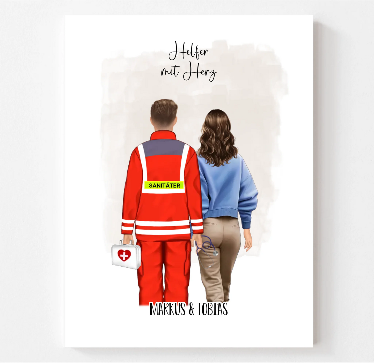 Sanitäter & Frau/Mann Poster