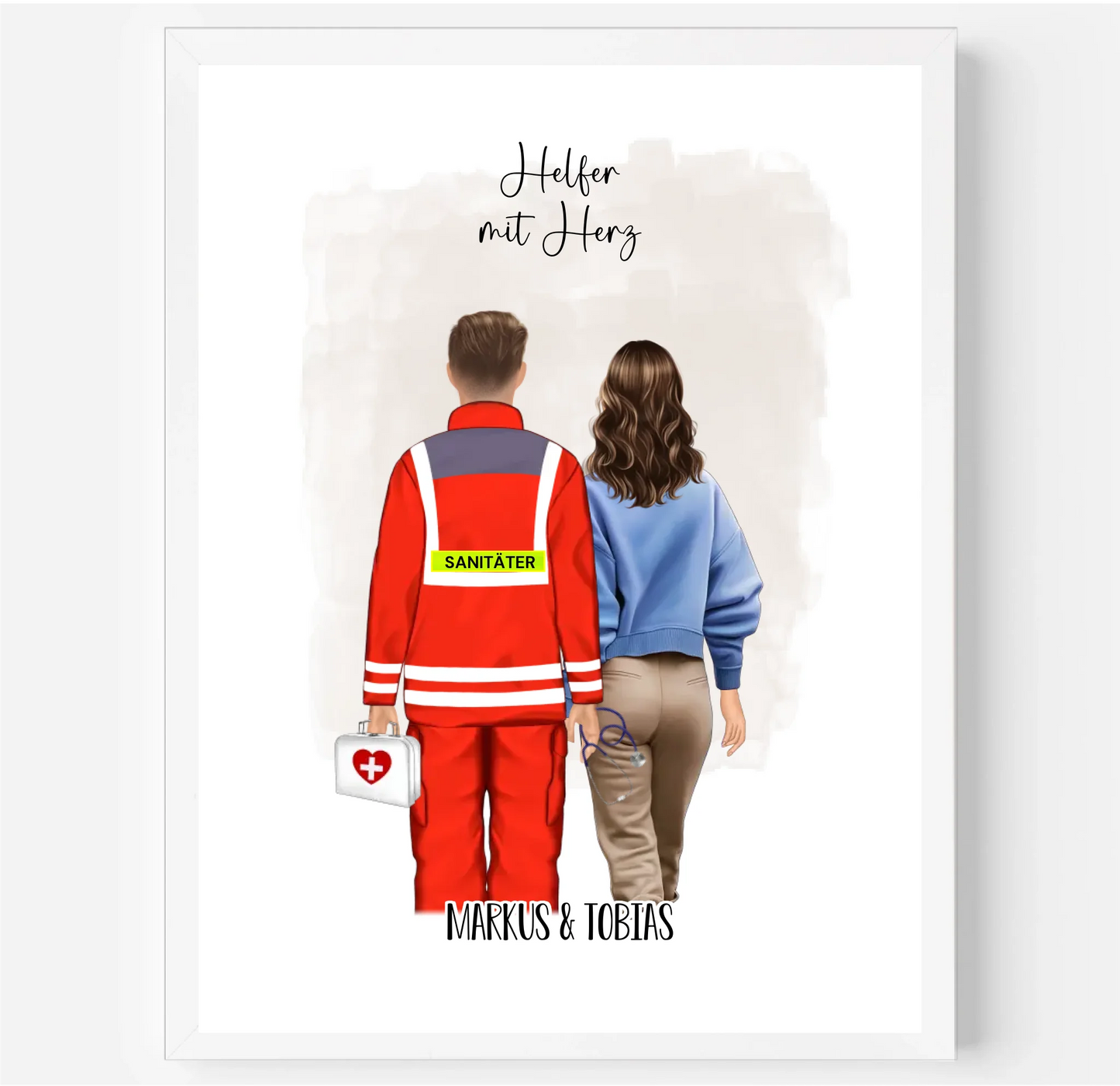 Sanitäter & Frau/Mann Poster
