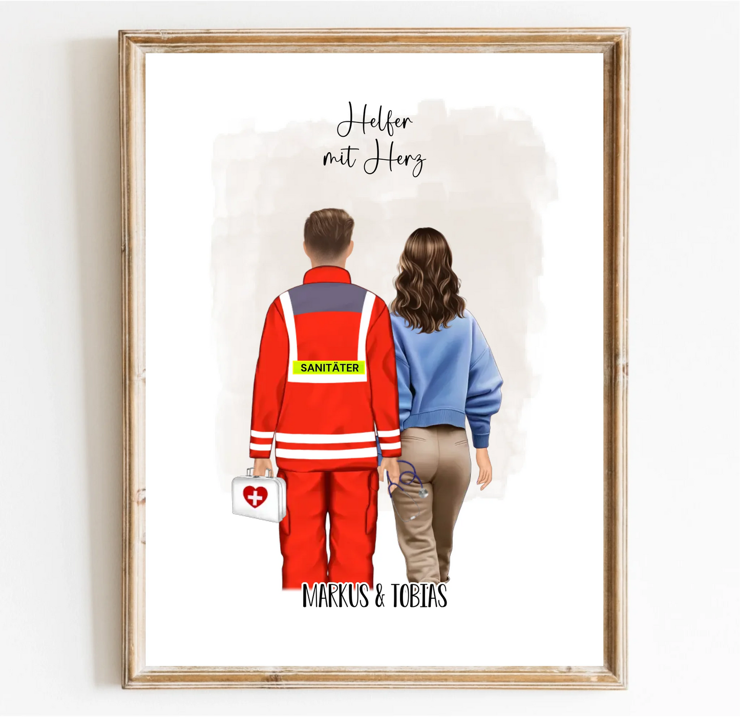Sanitäter & Frau/Mann Poster