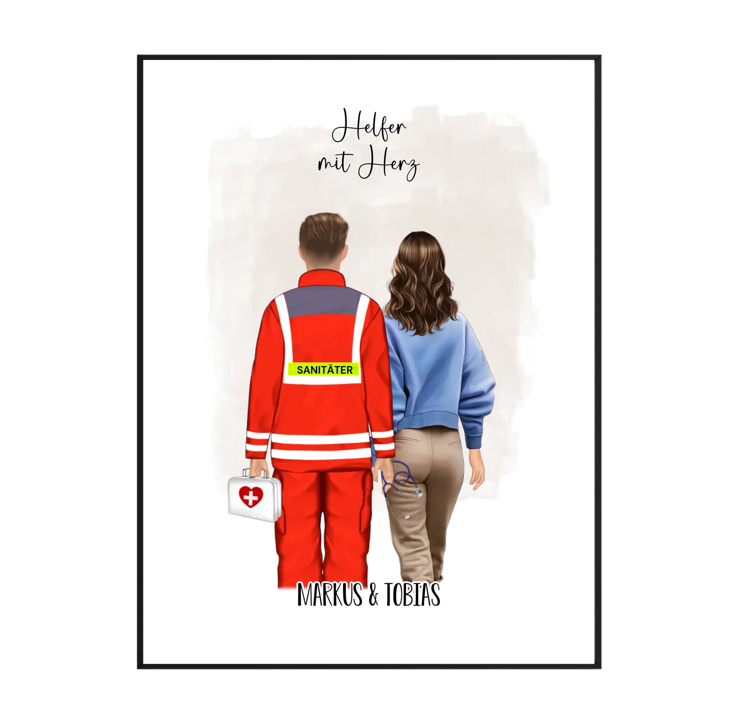 Sanitäter & Frau/Mann Poster