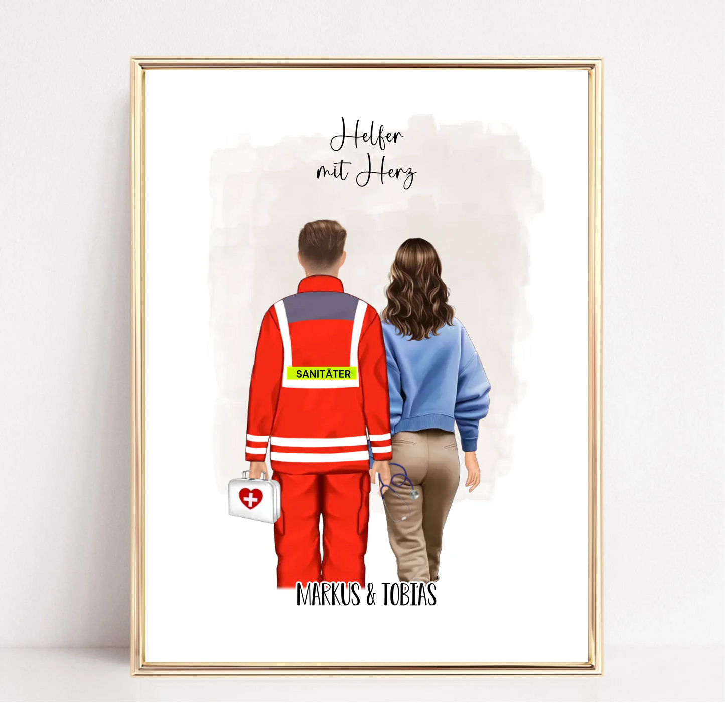 Sanitäter & Frau/Mann Poster